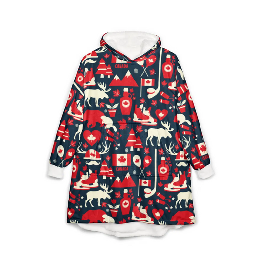 Oh Canada! Hooded Blanket