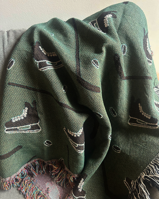 Stick & Puck Woven Blanket