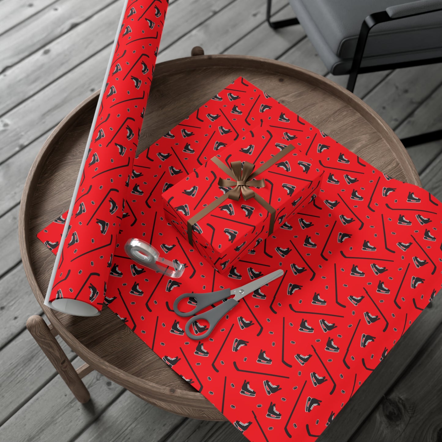 Stick & Puck Wrapping Paper