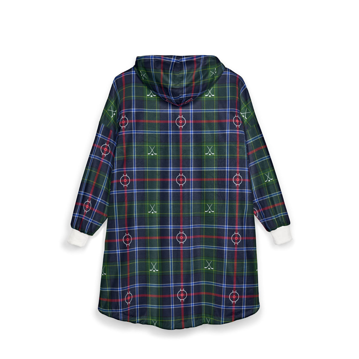 Puck Drop Plaid Hooded Blanket