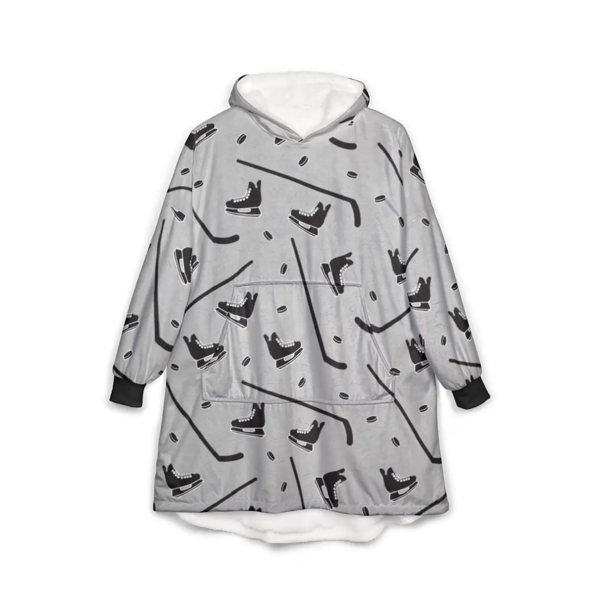 Stick & Puck Hooded Blanket