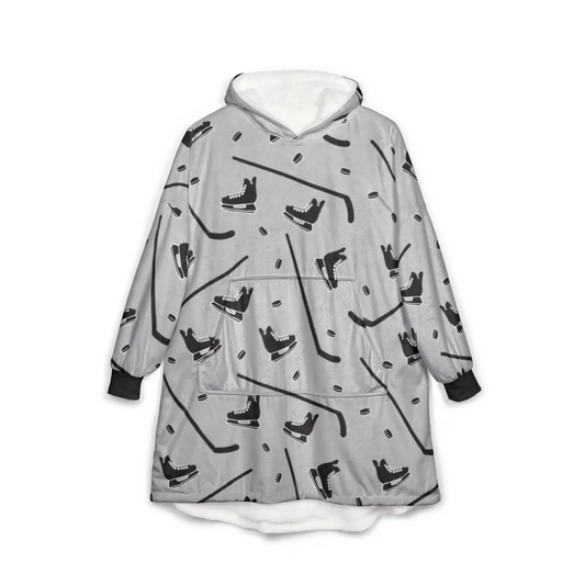 Stick & Puck Hooded Blanket