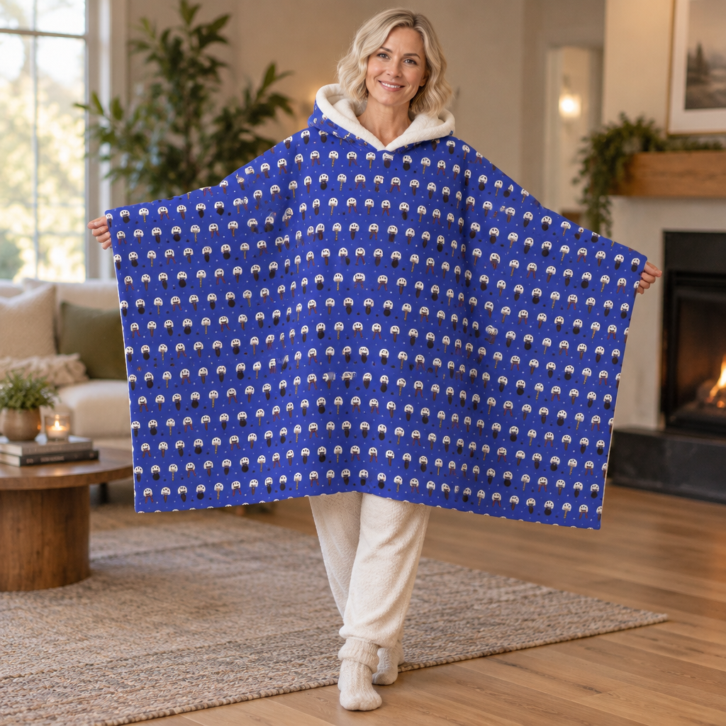 Helmet Hair, Don't Care - Hooded Wrap Blanket