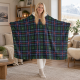 Puck Drop Plaid - Hooded Wrap Blanket