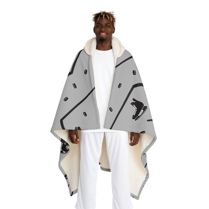 Stick & Puck Hooded Wrap Blanket