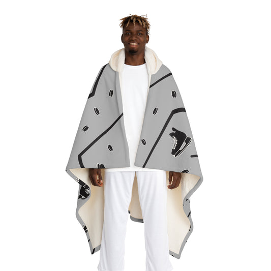 Stick & Puck Hooded Wrap Blanket