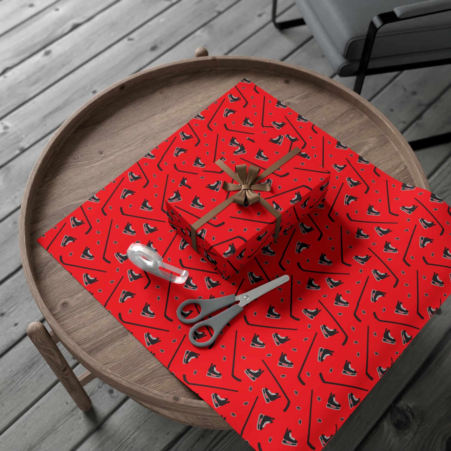 Stick & Puck Wrapping Paper