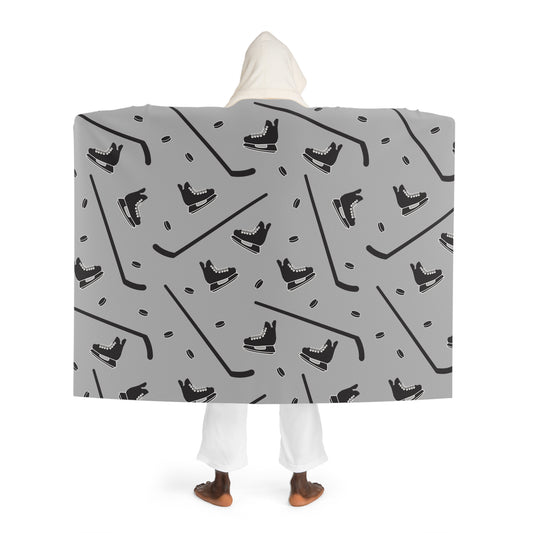 Stick & Puck Hooded Wrap Blanket