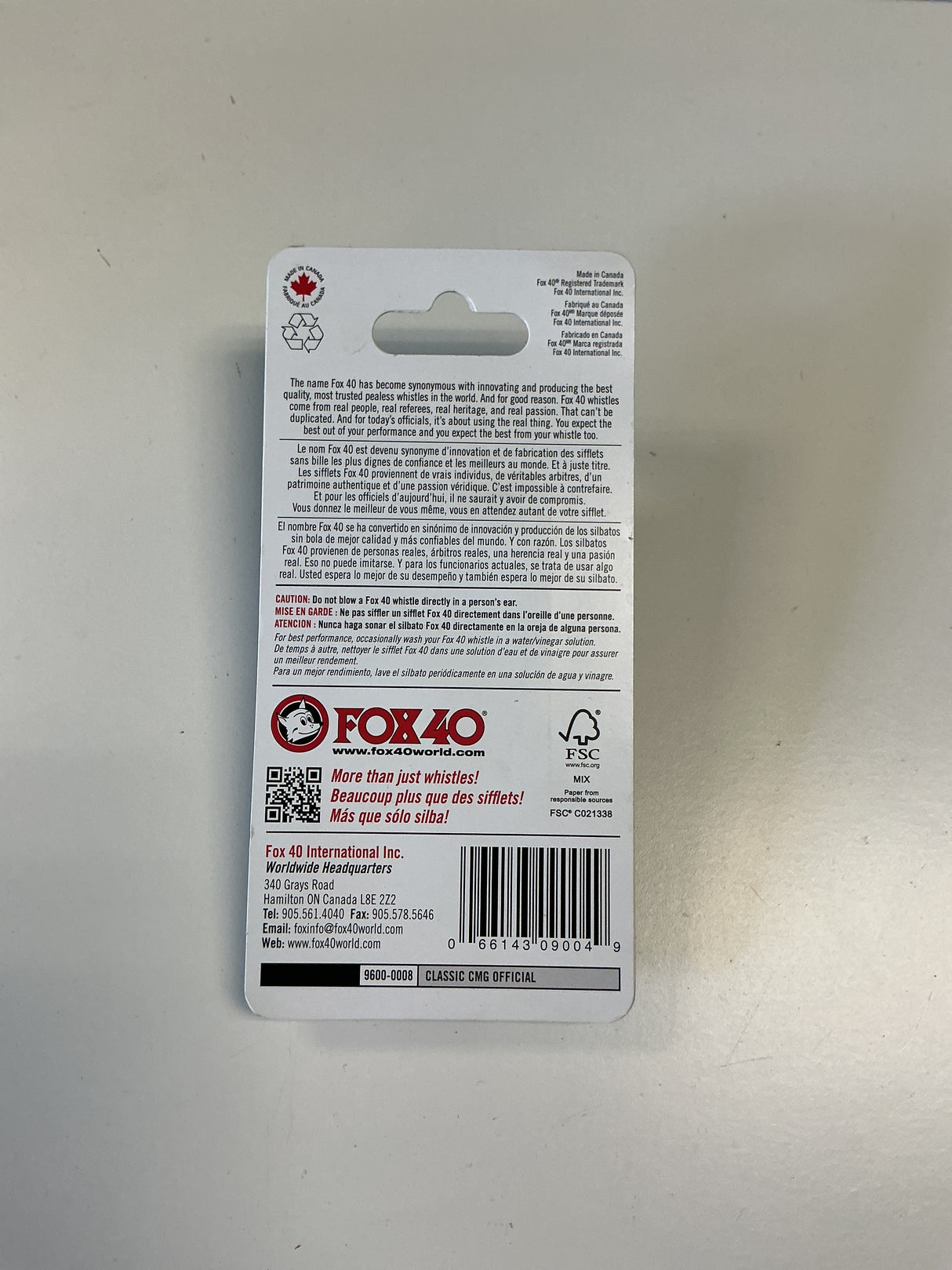 Fox 40 Classic CMG Whistle