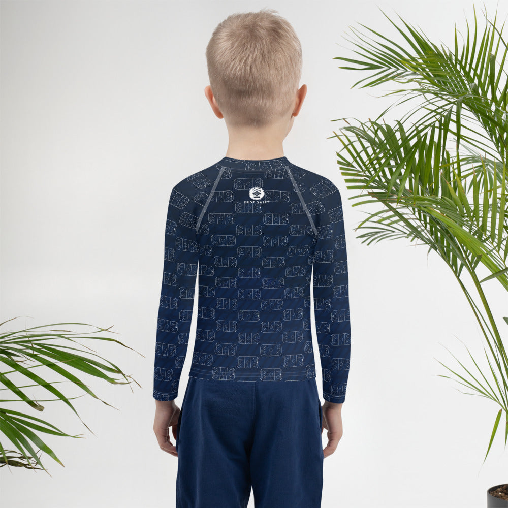 Blue Line Swim Shirt
