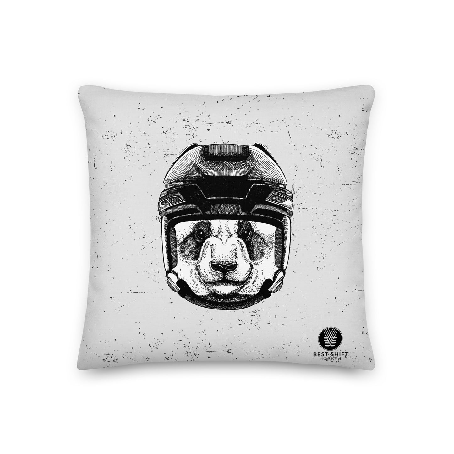 Hockey Panda Throw Pillow