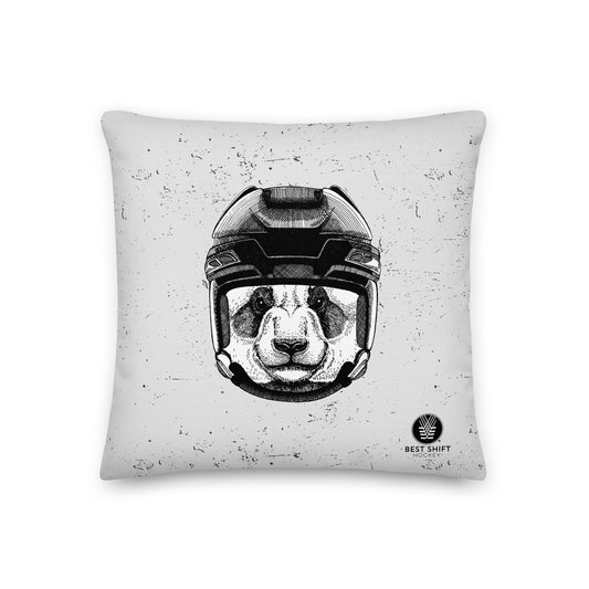 Hockey Panda Throw Pillow